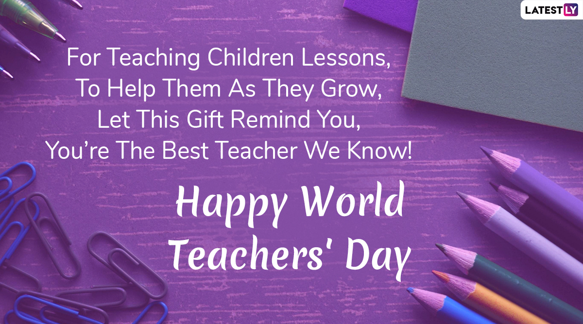 Happy World Teachers Day 2019 Wishes WhatsApp Stickers Quotes 