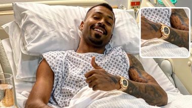 Hardik Pandya’s 80 Lakh ‘Patek Philippe Nautilus’ Watch Steals the Show! Indian All-Rounder Wore the ‘Holy Grail’ during Surgery and Twitter Can’t Handle It