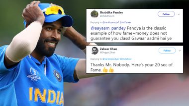 Hardik Pandya’s ‘Ill-Mannered’ Birthday Wish for Zaheer Khan Does Not Go Down Well with Netizens, Gets Brutally Roasted on Twitter and It’s Too Funny to Ignore!