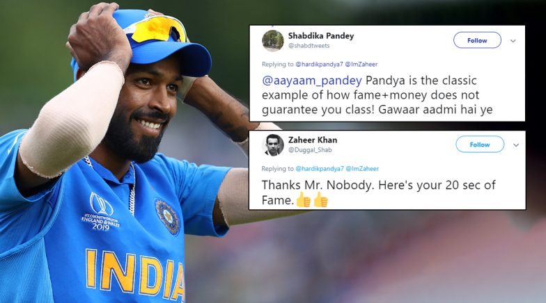 Hardik Pandya’s ‘Ill-Mannered’ Birthday Wish for Zaheer Khan Does Not Go Down Well with Netizens