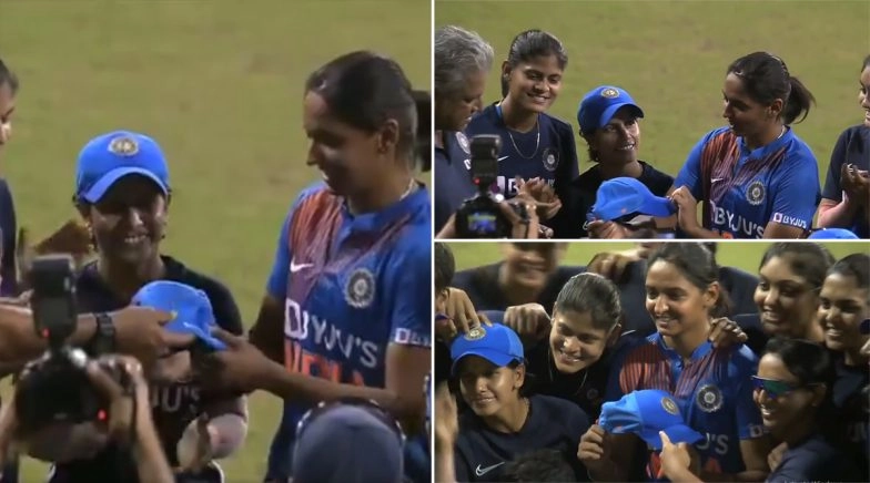Harmanpreet Kaur Gets Special Cap On Becoming First Indian Cricketer to Play 100 T20 Internationals
