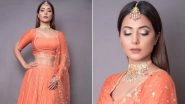 Hina Khan In A Lovely Orange Pleated Lehenga Is Lit Like Diwali! Here's Why You Should Try This Look For the Festive Season