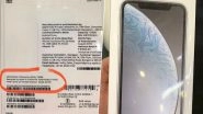 Apple Begins iPhone Production in India Amid US-China Trade War, New iPhone XR Box Printed With 'Made in India' Tag