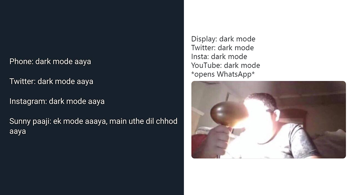 Instagram Youtube Twitter S Dark Mode Feature Funny Memes And