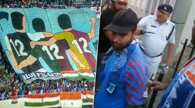 Watch Video: Indian Football Fans Stopped from Entering Stadium with Banners by Kolkata Police