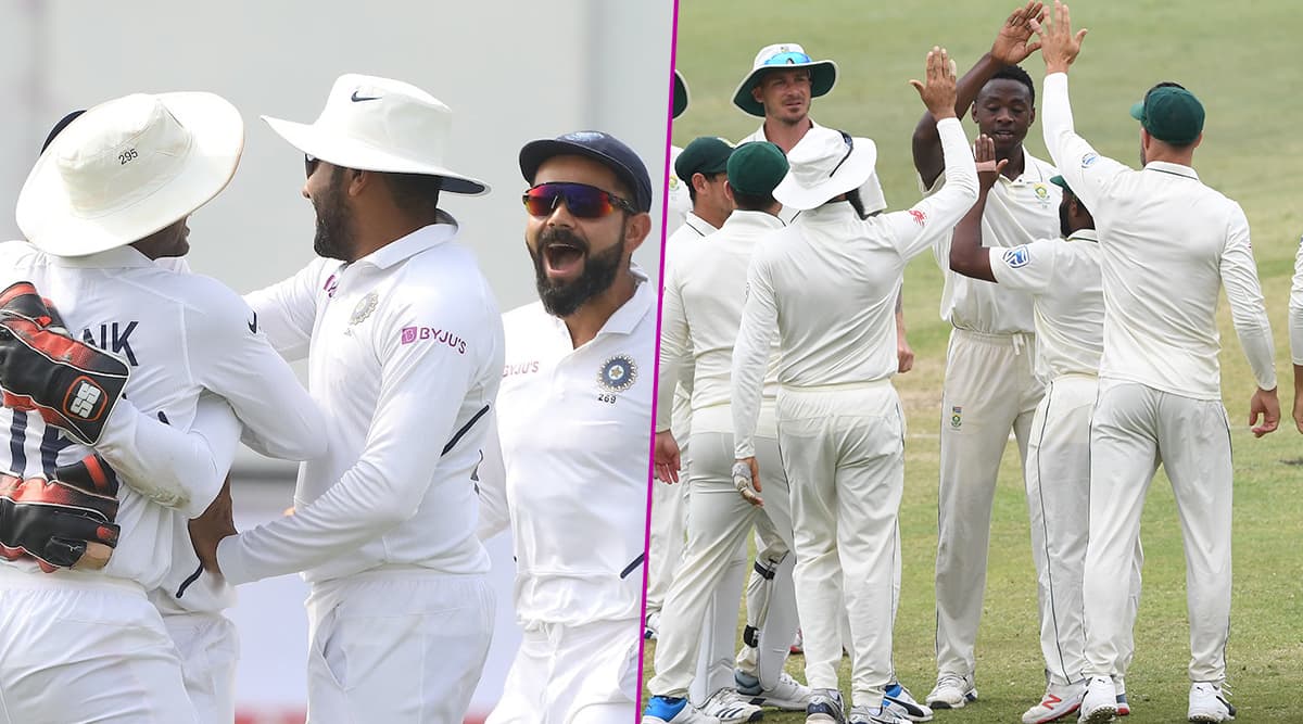 Live Cricket Streaming of India vs South Africa 3rd Test 2019 Day 1 on DD Sports, Hotstar and Star Sports: Watch Free Telecast and Live Score of IND vs SA Match on TV and Online Live Cricket Streaming of India vs South Africa 3rd Test 2019 Day 1 on DD Sports, Hotstar and Star Sports: Watch Free Telecast and Live Score of IND vs SA Match on TV and Online