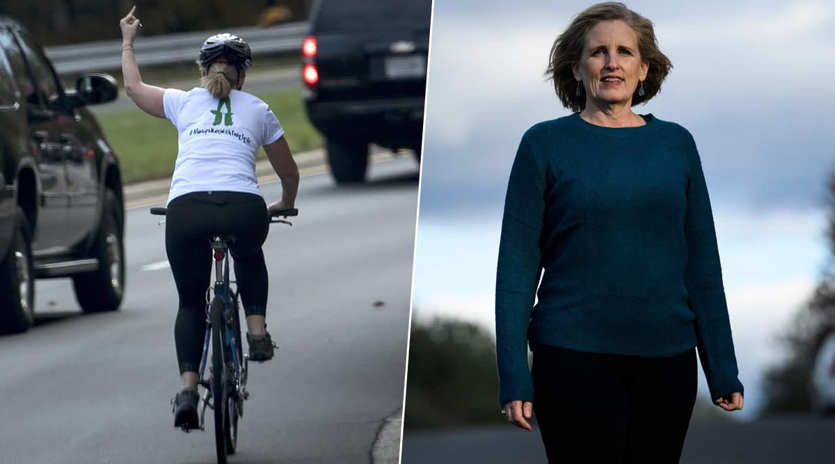 Cyclist Who Lost Her Job for Flipping Off Donald Trump's Presidential Convoy is Now Running for Local Office Cyclist Who Lost Her Job for Flipping Off Donald Trump's Presidential Convoy is Now Running for Local Office