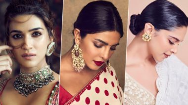 Karwa Chauth 2019 Jewellery Inspirations: Priyanka Chopra, Kriti Sanon and Deepika Padukone Are Here to Help You Bling on This Special Night