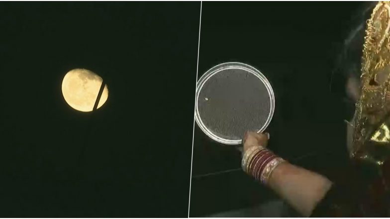 Karwa Chauth 2019 Moon Sighted! People Share First Pictures of Karva Chauth Chand And Wishes As They Break The Fast