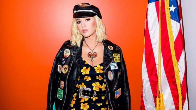 Katy Perry's Hawaiian Chic Ensemble With A Badass Jacket Is Perfect For A Harley-Davidson Museum Tour Katy Perry's Hawaiian Chic Ensemble With A Badass Jacket Is Perfect For A Harley-Davidson Museum Tour