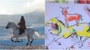 Kim Jong-un Horse Riding Amidst Snow-Capped Mountains is Reminding People of Majnu Bhai and Game of Thrones; Check Funny Jokes and Memes