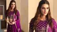 Diwali 2019 Fashion: Kriti Sanon's Purple Jayanti Reddy Lehenga Is Simply Gorgeous And Ideal For The Festival Of Lights!