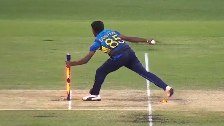 Lakshan Sandakan Trolled After Forgetting to Touch Ball With Stumps While Trying to Run-Out Steve Smith During Australia vs Sri Lanka 2nd T20I (Watch Video)