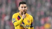 Lionel Messi Gives Inspirational Half-Time Speech to Barcelona Squad During Real Betis Clash (Watch Video)