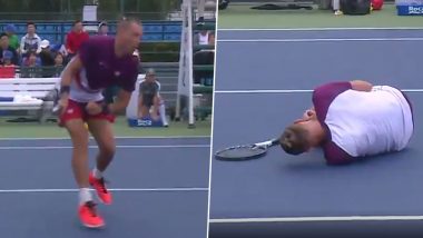 Lukasz Kubot Gets 'Hit in the N*ts' During Shanghai Masters 2019 Match, Watch Video of Tennis Player Falling on The Court