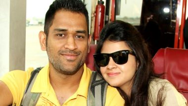 MS Dhoni Retires: Wife Sakshi Dhoni Welcomes Red Dodge Challenger Car Home, Says’ Missing You Mahi’ (Watch Video)