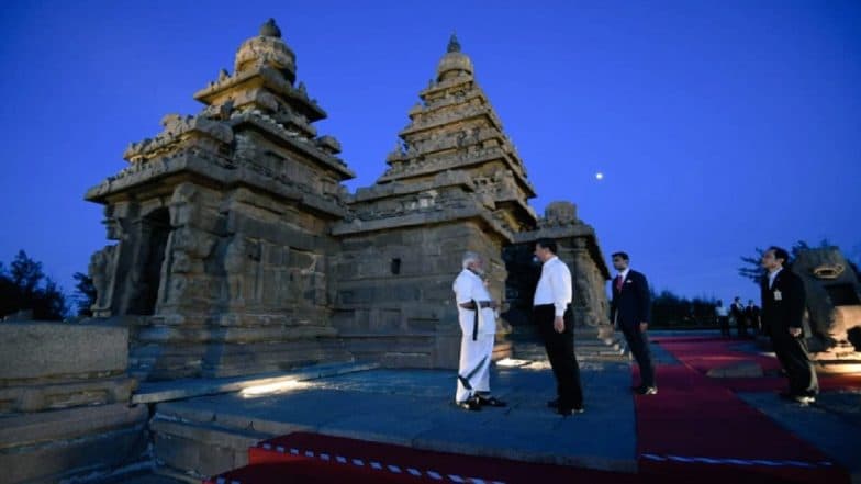 Narendra Modi-Xi Jinping Summit in Malappuram: Pallava Architecture, Cultural Event at Shore Temple Sum Up Day 1 of Informal Meet Narendra Modi-Xi Jinping Summit in Malappuram: Pallava Architecture, Cultural Event at Shore Temple Sum Up Day 1 of Informal Meet