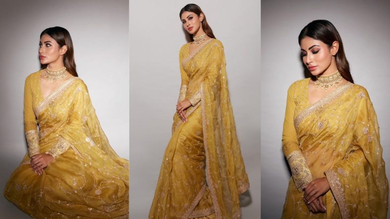Mouni Roy Is Here To Teach You How To Look Sophisticated In A Saree For Lakshmi Puja In Office!