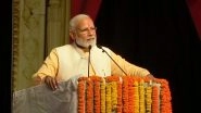 PM Narendra Modi Shoots Ravana Effigy With Bow and Arrow During Dussehra Celebrations in Dwarka, Shares Video