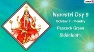 Navratri 2019 Day 9 Colour and Goddess: Worship Devi Siddhidatri, the Ninth Avatar of Maa Durga This Sharad Navaratri