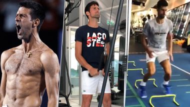 Novak Djokovic Gluten Free Diet & Workout: Explore Fitness Regime of Serbian Tennis Star That Makes Him The Best (Watch Videos)