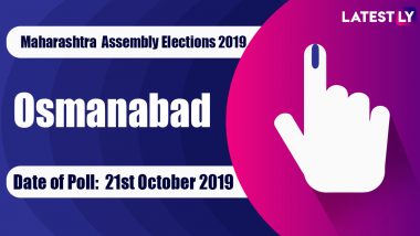 Osmanabad Vidhan Sabha Constituency Election Result 2019 in Maharashtra: Kailas Balasaheb Ghadge Patil of Shiv Sena Wins MLA Seat in Assembly Polls