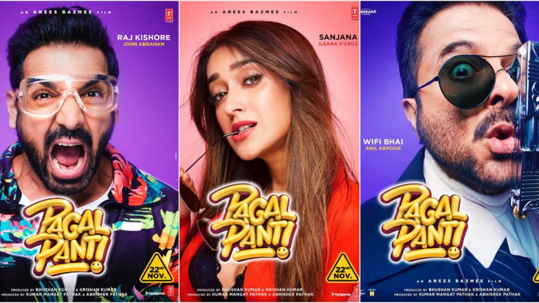 Pagalpanti Posters: Meet John Abraham, Anil Kapoor and Ileana D'Cruz's Quirky Characters in Their Colourful Avatars (View Pics)
