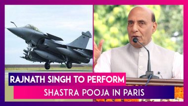 Defence Minister Rajnath Singh To Perform Shastra Pooja After Receiving Rafale Jet In Paris