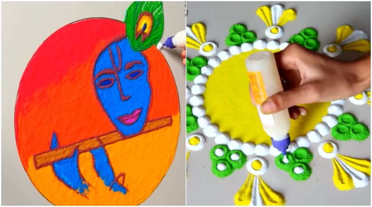 Simple Rangoli Designs For Govardhan Puja 19 Beautiful Rangoli Patterns And Easy Tricks To Decorate Your House During Diwali Padwa Latestly