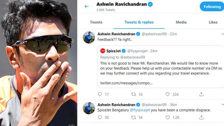 Ravichandran Ashwin Criticises Airline SpiceJet on Twitter After Vijay Hazare 2019–20 Final, Deletes Tweet Later