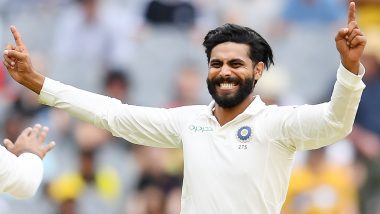 Ravindra Jadeja Becomes Second-Fastest Indian Bowler to Complete 200 Test Wickets for India; Left-Arm Spinner Dismisses Dean Elgar to Achieve Feat