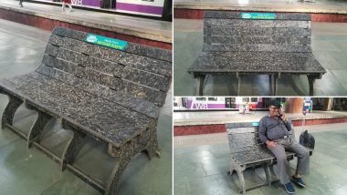 Churchgate Station in Mumbai Gets 3 Benches Made of Recycled Plastic as Indian Railways Goes Environment-Friendly