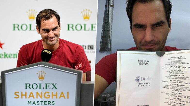 Roger Federer Expresses His Love for Pizzas Amid Ongoing Shanghai Masters 2019
