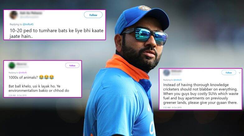 Rohit Sharma Trolled for Opposing Cutting of Trees in Mumbai’s Aarey Colony for Metro Project