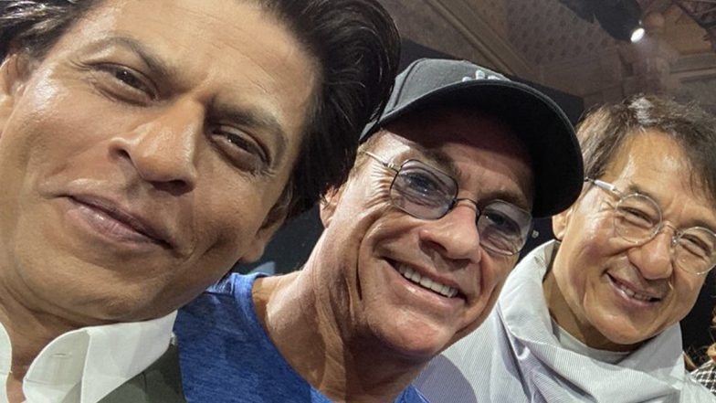 Shah Rukh Khan, Jean-Claude Van Damme and Jackie Chan in One Frame at the Joy Forum 2019 Is Sunday Done Right! (View Pics)