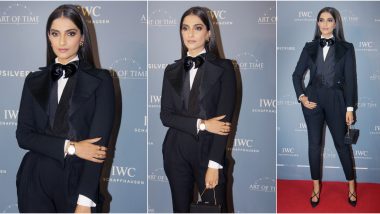 Yo or Hell No? Sonam Kapoor in a Crisp Black Ralph Lauren Suit 