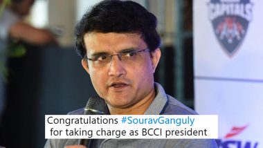 Sourav Ganguly Top Trend on Twitter After Taking Over As 39th BCCI President, Netizens Flood Social Media With Congratulatory Wishes