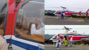 Maharashtra: Supriya Sule’s Helicopter Stopped by Election Commission’s Flying Squad For Inspection in Mumbai