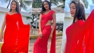 Yo Or Hell No! Surbhi Chandna in Plain Blood Red Saree Ahead of Diwali 2019