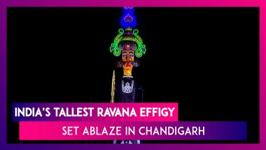 Dussehra 2019: India’s ‘Tallest’ Ravana Effigy Set Ablaze In Chandigarh
