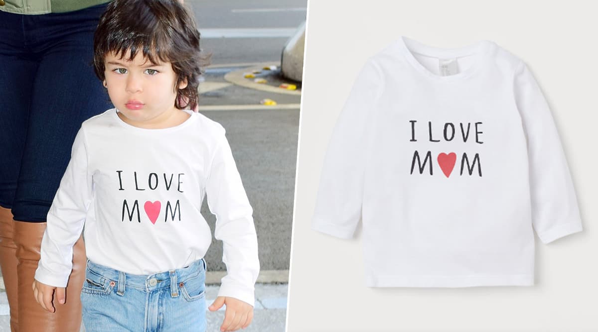 Taimur Ali Khan's 'I Love Mom' T-Shirt Is Worth Less Than 400 Rupees And It's Time To Revamp Your Child's Closet (View Pics) Taimur Ali Khan's 'I Love Mom' T-Shirt Is Worth Less Than 400 Rupees And It's Time To Revamp Your Child's Closet (View Pics)