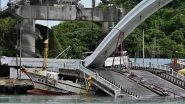 Scary Moment When Taiwan Bridge Collapsed and Crushed Fishing Vessels in Nanfangao Caught on Camera! Watch Video