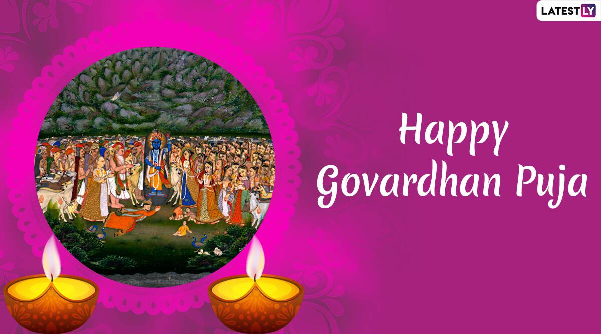 Govardhan Puja 19 Wishes In Hindi Whatsapp Sticker Messages Gif Greetings Lord Krishna Photos Smses And Facebook Images To Send On This Auspicious Day Latestly