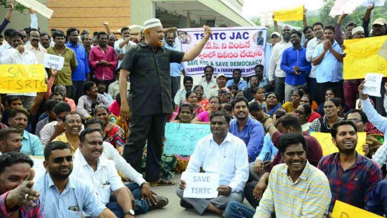 Telangana RTC Strike: JAC Offers to Call Off 47-Day Agitation, Wants KCR Govt to Re-Employ Suspended Bus Drivers, Staff Members