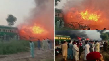 Tezgam Express Fire: 46 Charred to Death in Blaze at Karachi-Rawalpindi Train in Pakistan