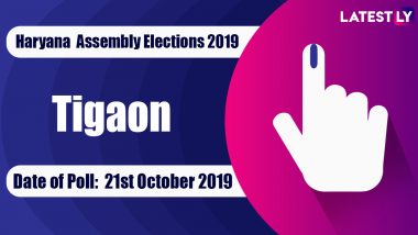 Tigaon Vidhan Sabha Constituency Election Result 2019 in Haryana: Rajesh Nagar of BJP Wins MLA Seat in Assembly Polls