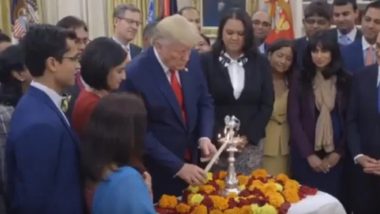 Diwali 2019: Donald Trump and Melania Extend Wishes, Commence Celebration in White House by Lighting Diyas; Watch Video