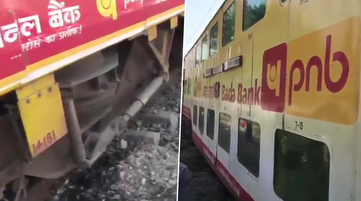 Two Coaches of Lucknow-Anand Vihar Double-Decker Train Derail Near Moradabad Two Coaches of Lucknow-Anand Vihar Double-Decker Train Derail Near Moradabad