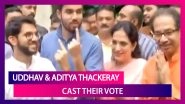 Maharashtra Assembly Polls: Shiv Sena Chief Uddhav Thackeray, Son Aditya Cast Vote