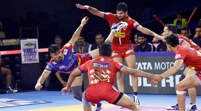 PKL 2019 Match Result: UP Yoddha Thrash Second String Dabang Delhi 50-33